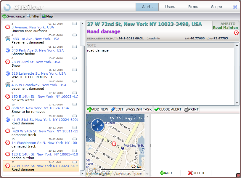 G-Track Municipal reports maps